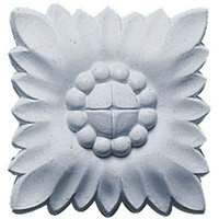3 3/8"W x 3 3/8"H x 5/8"P Daniela Flower Rosette