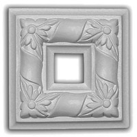 4"W x 4"H x 1"P Kendall Rosette (Can be used with Kendall Panel Moulding)