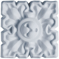 4 1/8"W x 4 1/8"H x 3/4"P Leaf Rosette