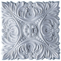 6 1/8"W x 6 1/8"H x 3/4"P Acanthus Leaf with Beads Rosette