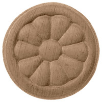 2 3/4"W x 2 3/4"H x 1/4"P Reese Rosette, Alder