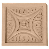 3 1/2"W x 3 1/2"H x 3/4"D Medium Middlesbrough Rosette, Alder