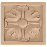 3 1/2"W x 3 1/2"H x 3/4"D Medium Edinburgh Rosette, Alder