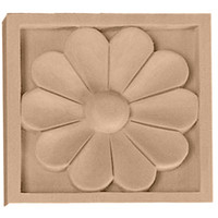 3 1/2"W x 3 1/2"H x 3/4"D Medium Medway Rosette, Cherry