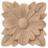 2 3/4"W x 2 3/4"H x 1/4"P Springtime Rosette, Maple