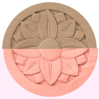 3 1/2"W x 3 1/2"H x 1/2"P Bedford Rosette, Maple
