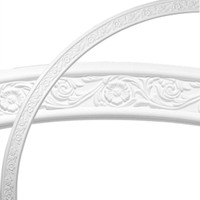 74 3/4"OD x 68 1/2"ID x 3 1/8"W x 1/2"P Medway Floral Ceiling Ring (1/4 of complete circle)
