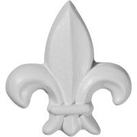 2 1/8"W x 2 1/4"H x 3/8"P Swindon Fleur de Lis Onlay
