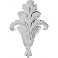 3"W x 4 1/2"H x 1/2"P Small Foliage Onlay