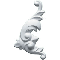 3"W x 4 7/8"H x 3/4"P Attica Leaf Onlay, Left