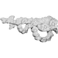 7 3/4"W x 3"H x 7/8"P Floral Ribbon Onlay - Left