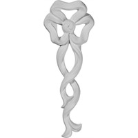 3 1/2"W x 9 1/2"H x 5/8"P Versailles Small Ribbon with Bow Drop Onlay