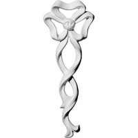 4 3/4"W x 11 3/8"H x 7/8"P Versailles Medium Ribbon with Bow Drop Onlay
