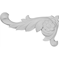 5 5/8"W x 3"H x 1/2"P Wellington Scroll Onlay, Left