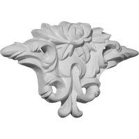 5"W x 3"H x 1/2"P Floral Center Onlay