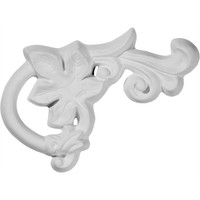 5 1/2"W x 3 1/2"H x 5/8"P Oak Leaf Onlay, Right