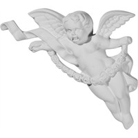 5 1/8"W x 6 5/8"H x 1 1/8"P Angel Onlay - Right