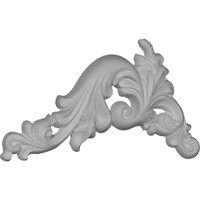 9 3/4"W x 5 1/4"H x 5/8"P Damon Leaf Onlay, Left