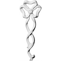 5 3/4"W  x 16 1/8"H x 1"P Versailles Large Ribbon with Bow Drop Onlay