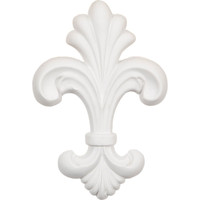 4"W x 6"H x 5/8"P Fleur-de-lis Large Onlay