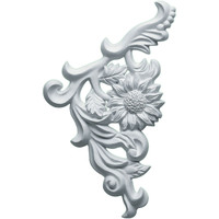 7 7/8"W x 7 7/8"H x 3/4"P Colton Flower Onlay, Left