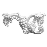 8 5/8"W x 4 3/8"H x 3/4"P Small Grape and Leaf Onlay, Left