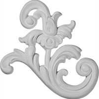 8 7/8"W x 7 1/8"H Terrones Scroll Onlay, Left