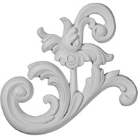 8 7/8"W x 7 1/8"H Terrones Scroll Onlay, Right