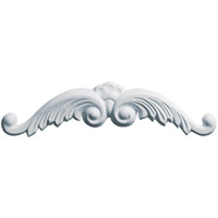 9"W x 2"H x 5/8"P Wings Center with Scrolls Onlay