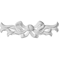 9 1/4"W  x 3"H x  3/4"P Versailles Small Ribbon with Bow Center Onlay