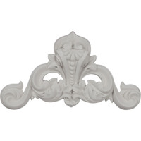 10 5/8"W x 5 3/4"H x 1 3/8"P Monique Beaded Flourish Onlay