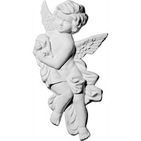 10 5/8"W x 9 3/8"H x 1 1/8"P Pompeii Angel Corner Onlay, Right