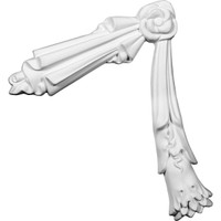 12 3/4"W x 9 7/8"H x 1 1/4"P Emily Swag, Left Onlay