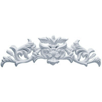 11 3/4"W x 3 1/2"H x 5/8"P Pearl Center with Scrolls Onlay