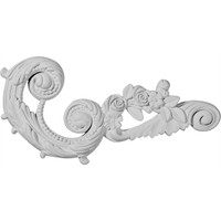 11"W x 5 1/2"H x 1"P Monique Scroll Onlay, Right