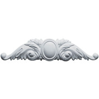 11 3/4"W x 2 3/4"H x 5/8"P Cole Center with Scrolls Onlay