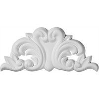 8 5/8"W x 3 7/8"H x 5/8"P Edinburgh Leaf Center Onlay