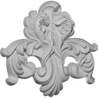 12 1/2"W x 10 5/8"H x 1 1/2"P Benson Center Flourish Onlay