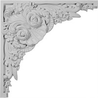 18 1/8"W x 18 1/8"H x 2 1/4"P Temple Corner Onlay