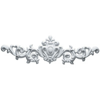 22 1/2"W x 6 3/4"H x 1 1/8"P Marcella Large Leaf with Scrolls Onlay