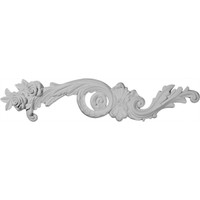23 3/8"W x 4 1/2"H x 3/4"P Lanarkshire Scroll Onlay, Left