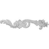 23 3/8"W x 4 1/2"H x 3/4"P Lanarkshire Scroll Onlay, Right