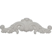 23 1/2"W x 7 1/4"H x 1 7/8"P Scroll Center Onlay