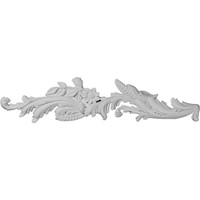26 3/4"W x 6 5/8"H x 1 1/8"P Elsinor Swag Onlay, Left