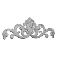 35 1/8"W x 12 1/2"H x 2 1/8"P Flower Basket Center Onlay