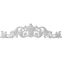 39"W  x 8 7/8"H x 1 3/8"P Large Grape and Leaf Center with Scrolls Onlay