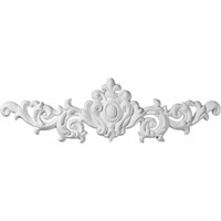 12"W x 3 3/4"H x 5/8"P Marcella Small Leaf with Scrolls Onlay