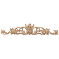 24 1/2"W x 5 1/8"H x 3/4"D Medium Marseille Center with Scrolls, Alder