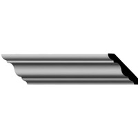 2 1/4"H x 3/4"P x 3 1/8"F x 94 1/2"L Classic Crown Moulding