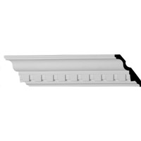 4 3/8"H x 3 1/2"P x 5 5/8"F x 94 1/2"L Dentil Crown Moulding